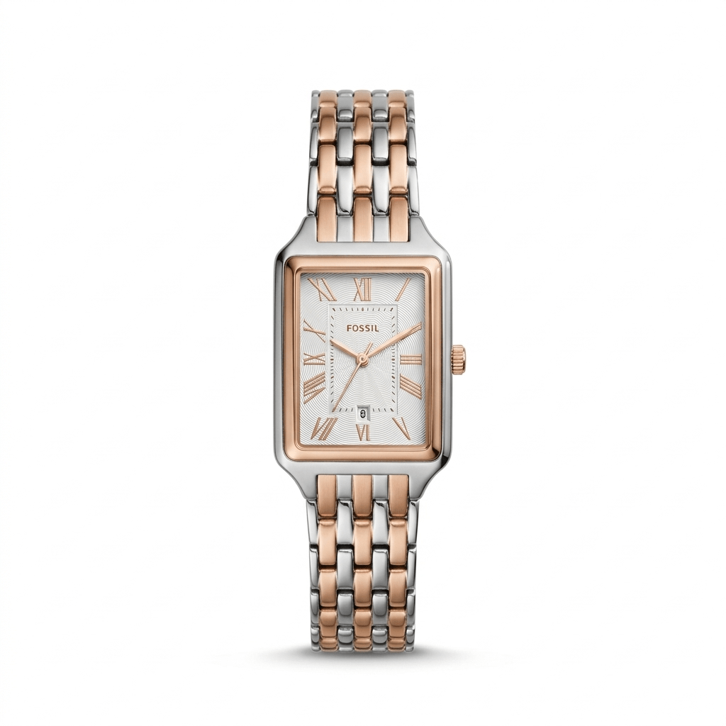 Original Fossil Raquel Three-Hand Two-Tone Stainless Steel Watc