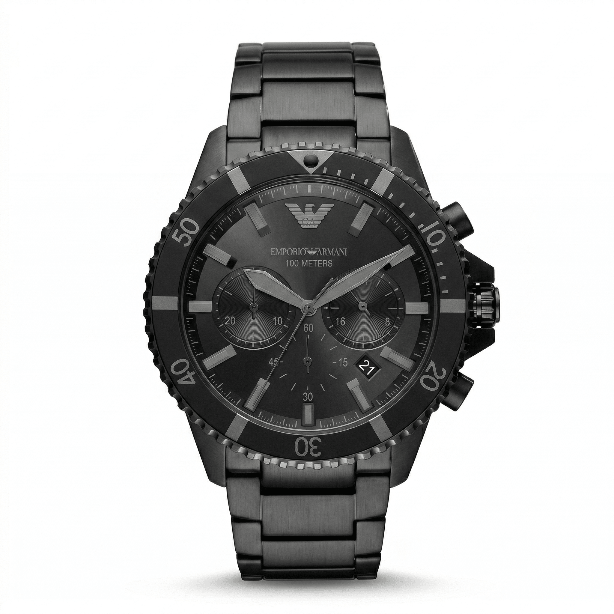 Emporio Armani Renato Chronograph Black Dial Men's Watch (Model: AR11077)
